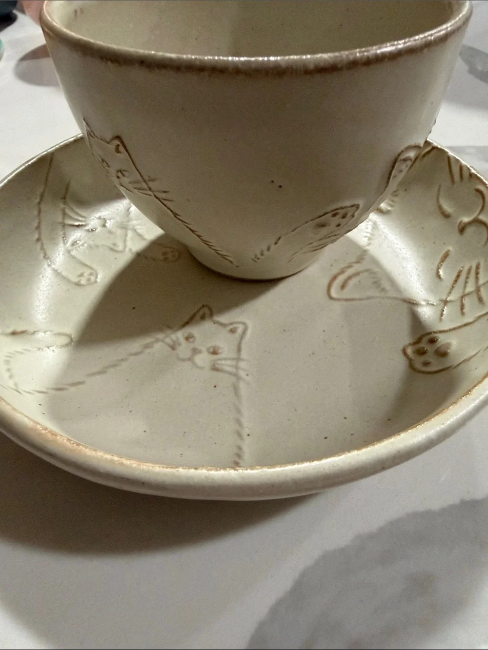 Cream Ceramic Vase with Subtle Brown Accents